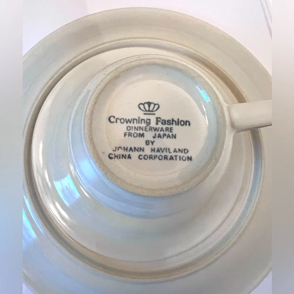 Vintage 3-Piece Johann Haviland Crowning Fashion Fine Dinnerware “Tawny Willows”